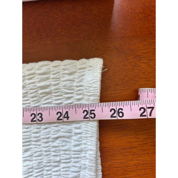 Vintage Y2K babydoll Poof New York Shirt white stretch Size L‎ milkmaid ruched - Picture 12 of 12